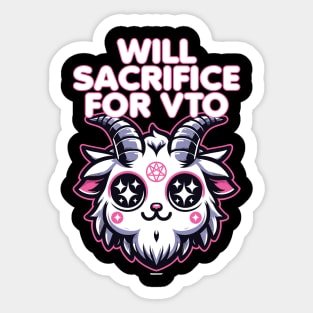 Will Sacrifice for VTO Baphomet Sticker